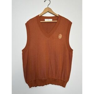 Fairway and Greene 100%‎ Pima Cotton Sweater Vest Jones Creek Golf Course Preppy